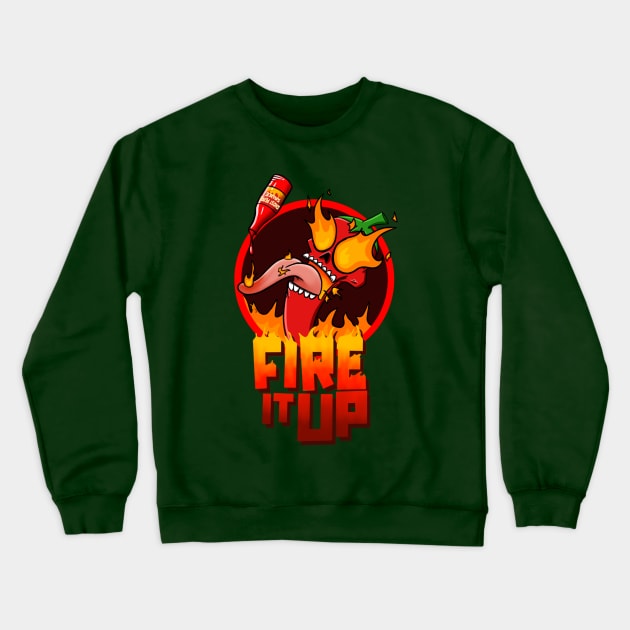 Burning Hot Pepper Crewneck Sweatshirt by Wild Joker Designs